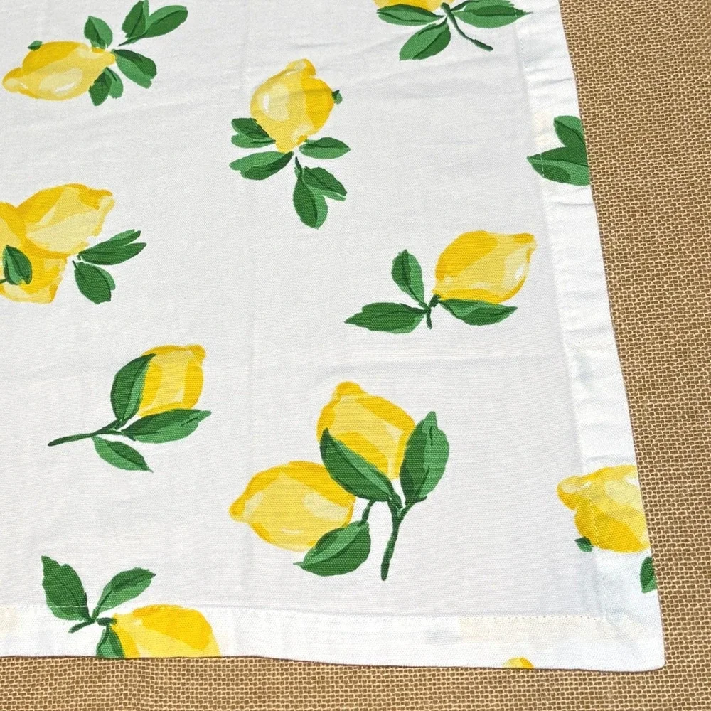 Kate Spade NY Lemon Print Cotton Napkins Set of 4 20 X 20 Summer Garden Novelty